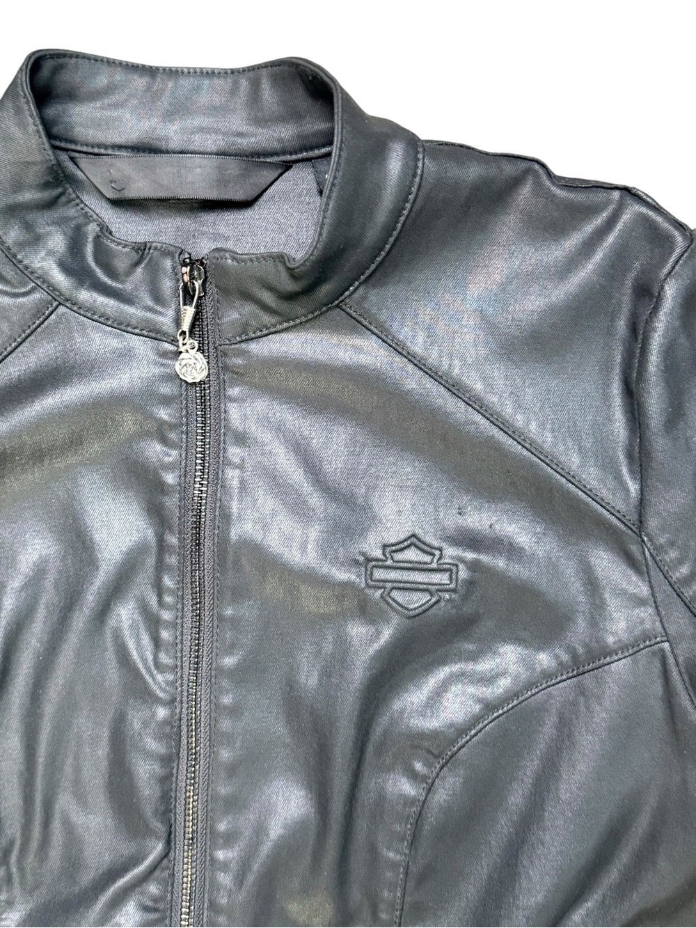 Harley-Davidson Winged Back Coated Jacket Black Women’s M 98402-19VW - Picture 4 of 14